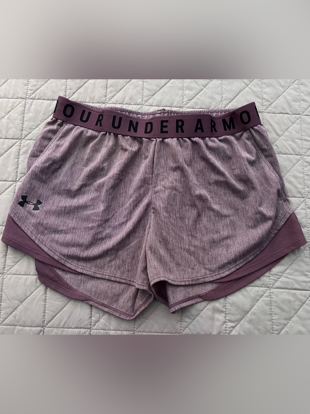 Under Armour Heathered Mauve Athletic Shorts
